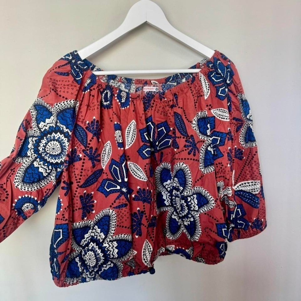 Sundry (Anthro) Cinched Waist Boho‎ Top